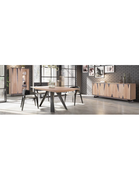 CLARKS - Enfilade 3 portes 1 tiroir avec éclairage 